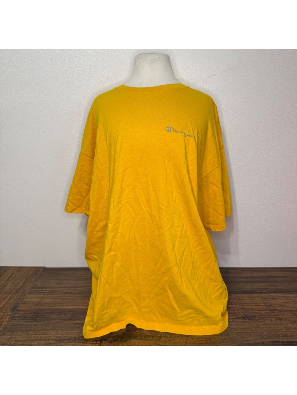 Champion Yellow Crew Neck Men's T-Shirt